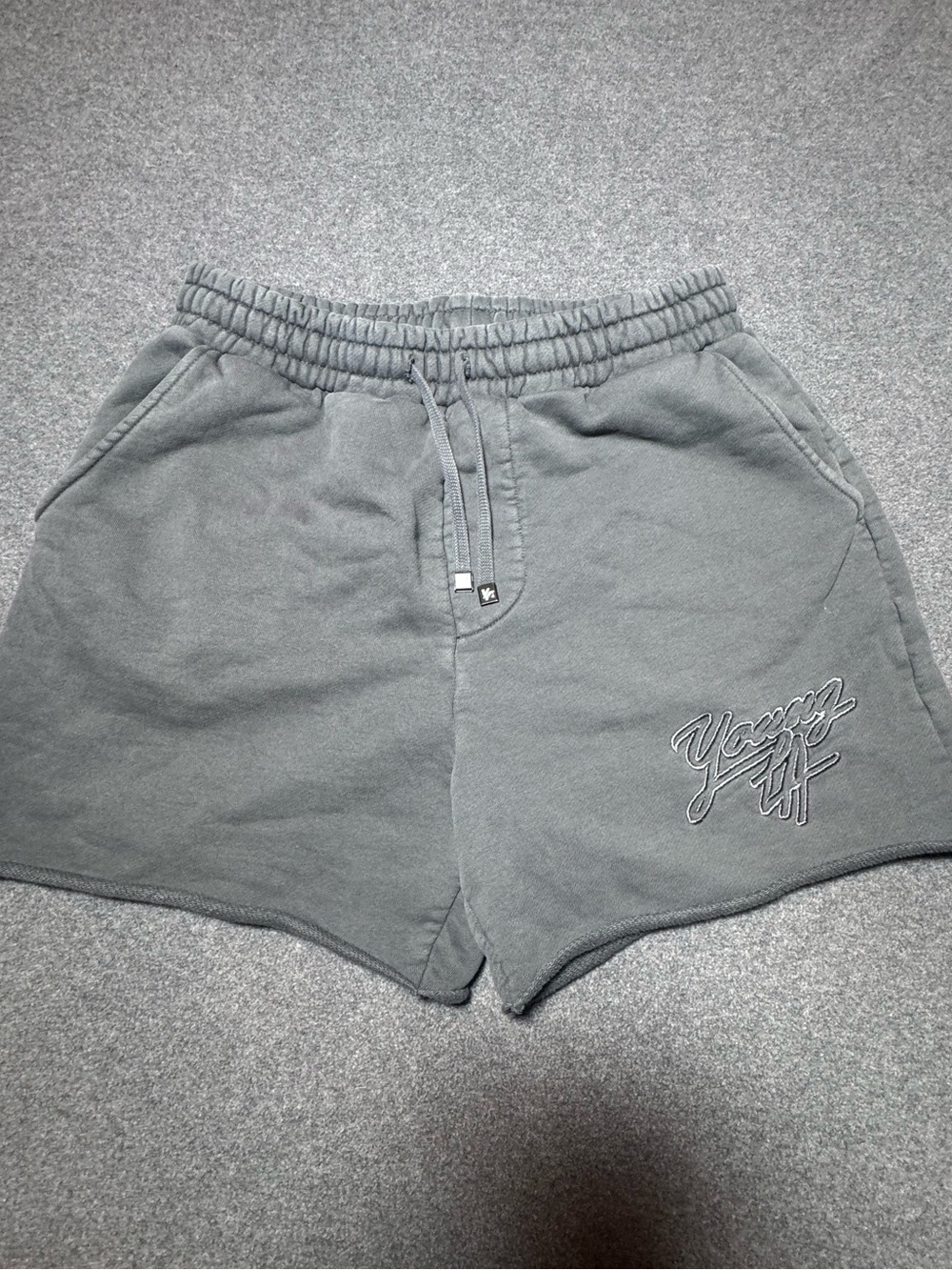 YoungLA Gray Sweat Shorts Embroidered Logo Men’s XL